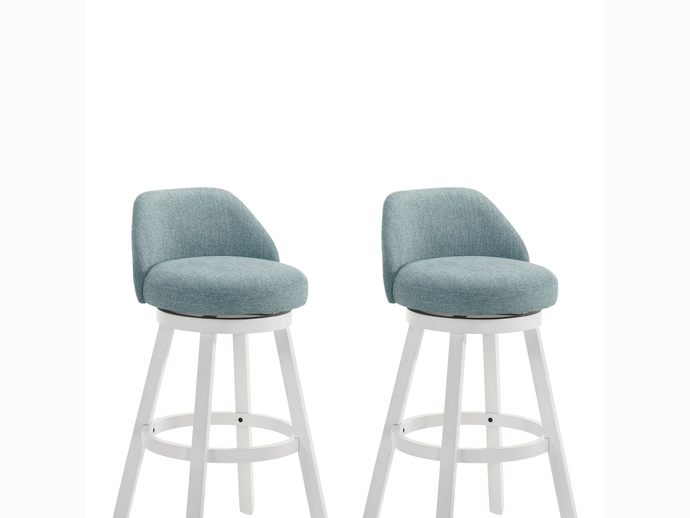 Erika - Modern Transitional Swivel Wood Bar Height Kitchen Bar Stool
