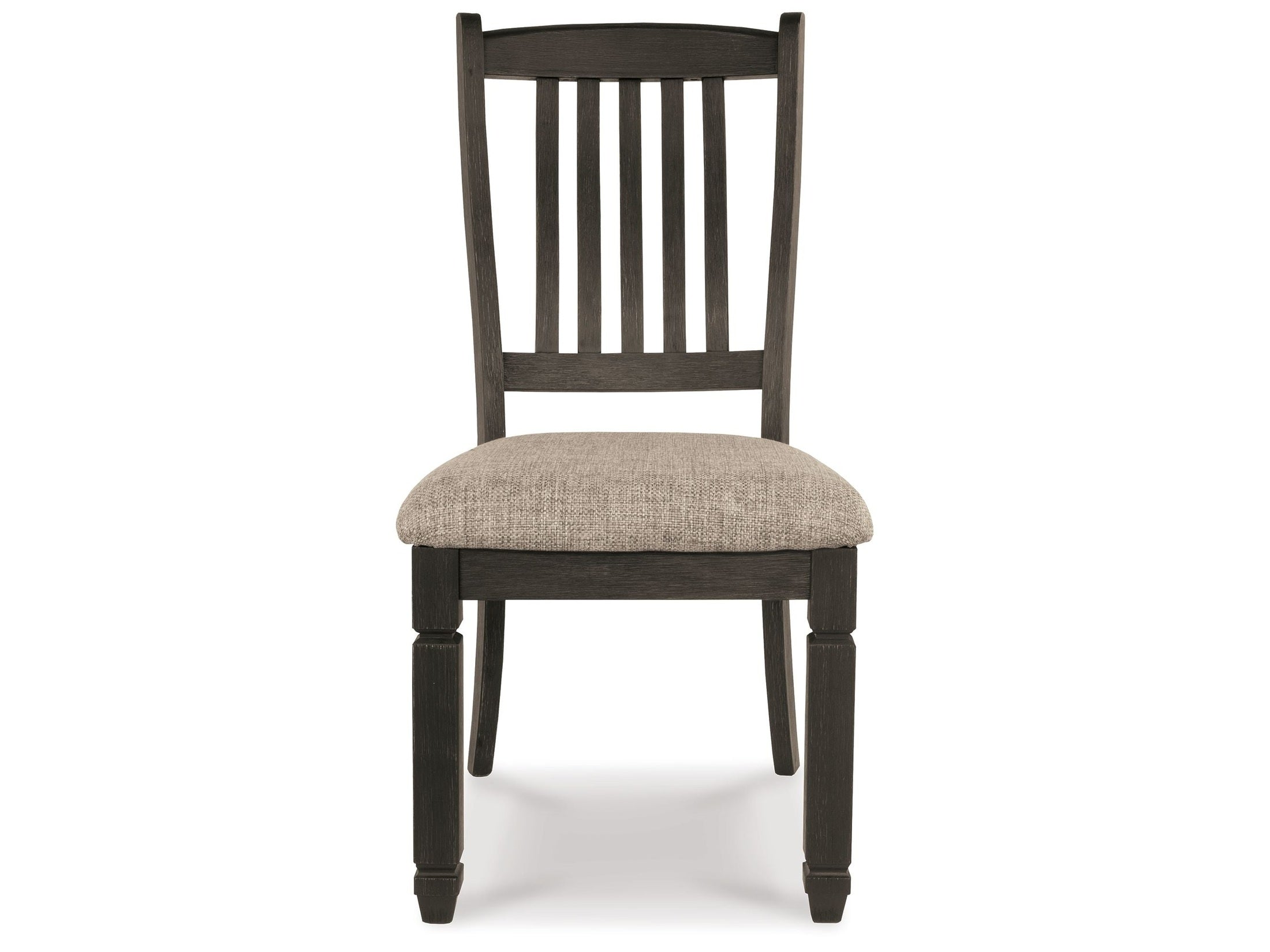 Tyler Creek - Dining UPH Side Chair (Set of 2) - Slatback - Black / Grayish Brown