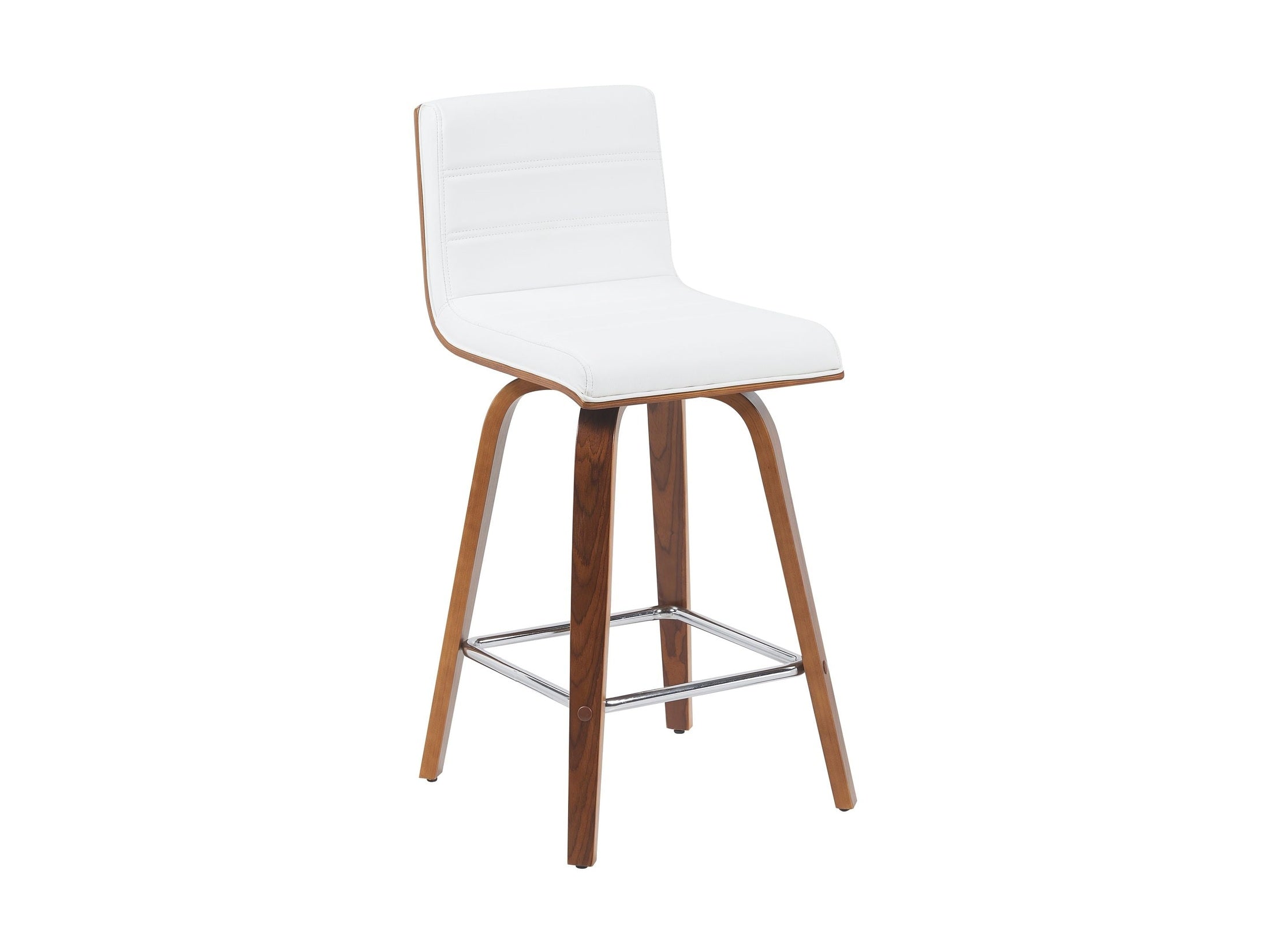 Vienna - Modern Counter Height Swivel Bar Stool - Walnut Finished Wood Frame