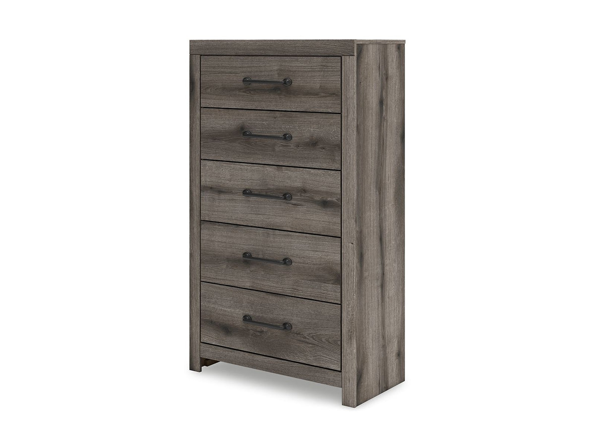 Graystorm - Five Drawer Chest - Brown Gray