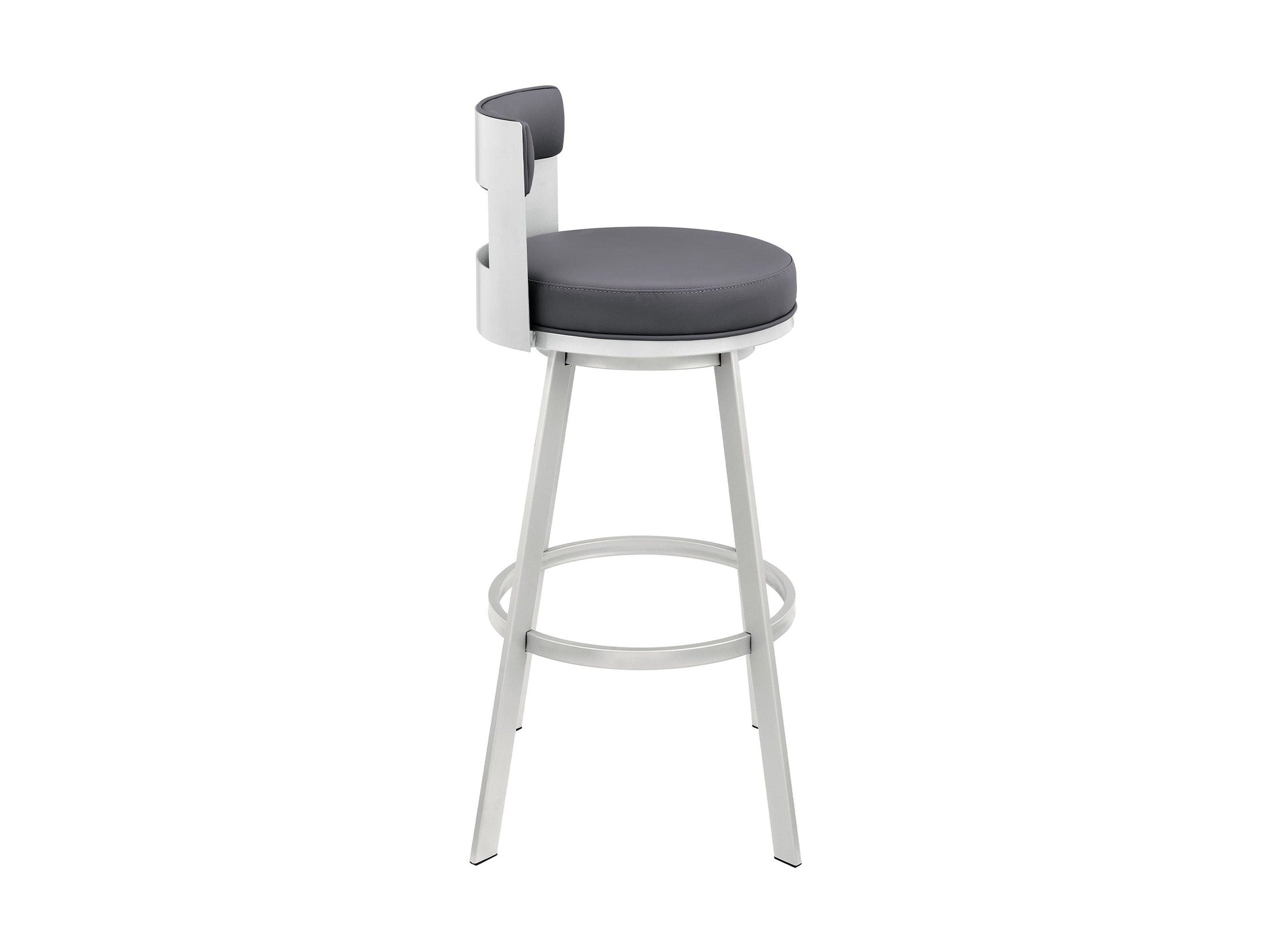 Flynn - Swivel Bar Stool - Brushed Steel