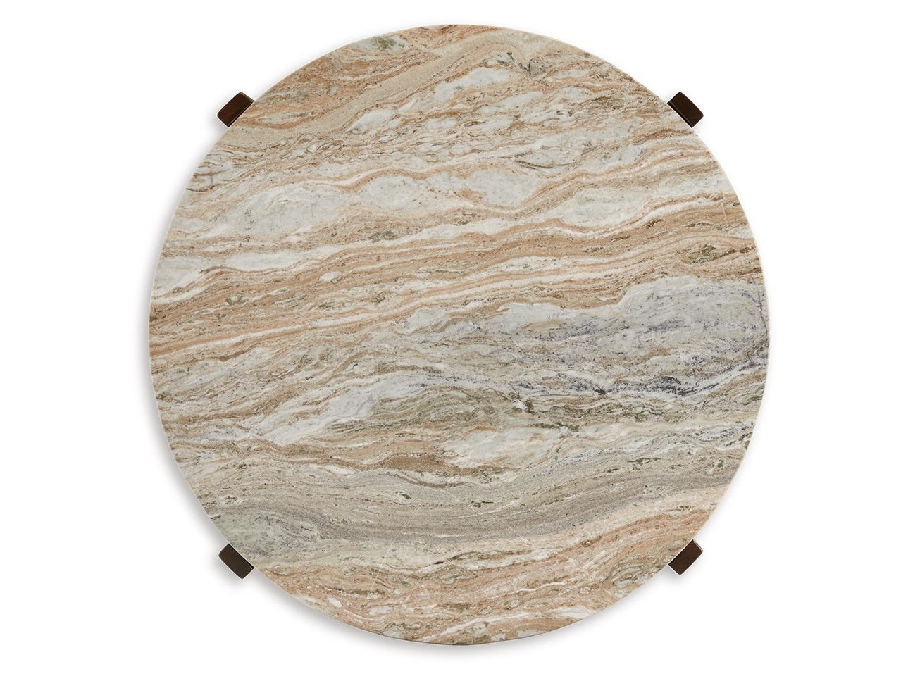 Tanidore - Round Cocktail Table - Warm Brown