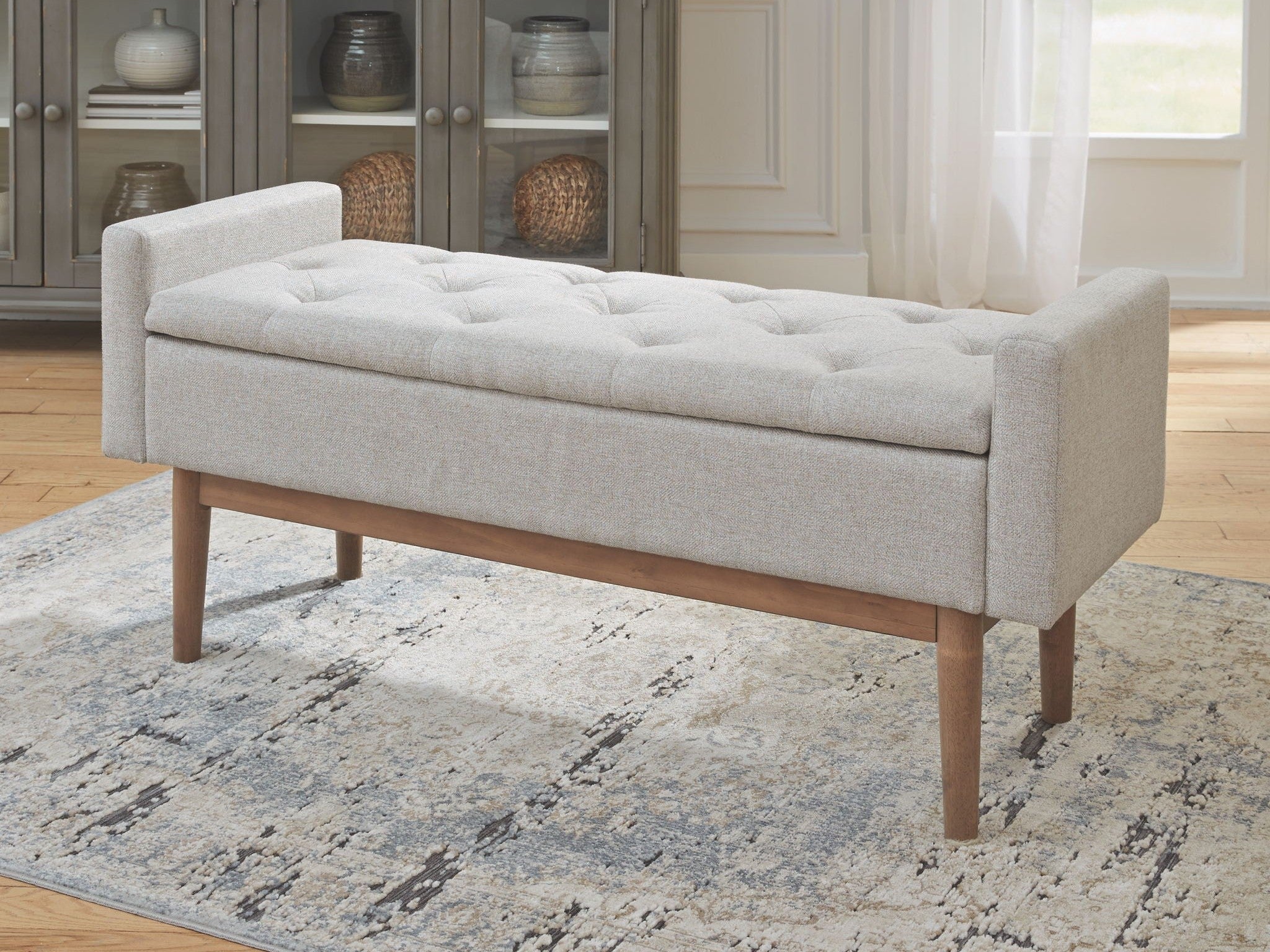 Briarson - Storage Bench - Beige / Brown