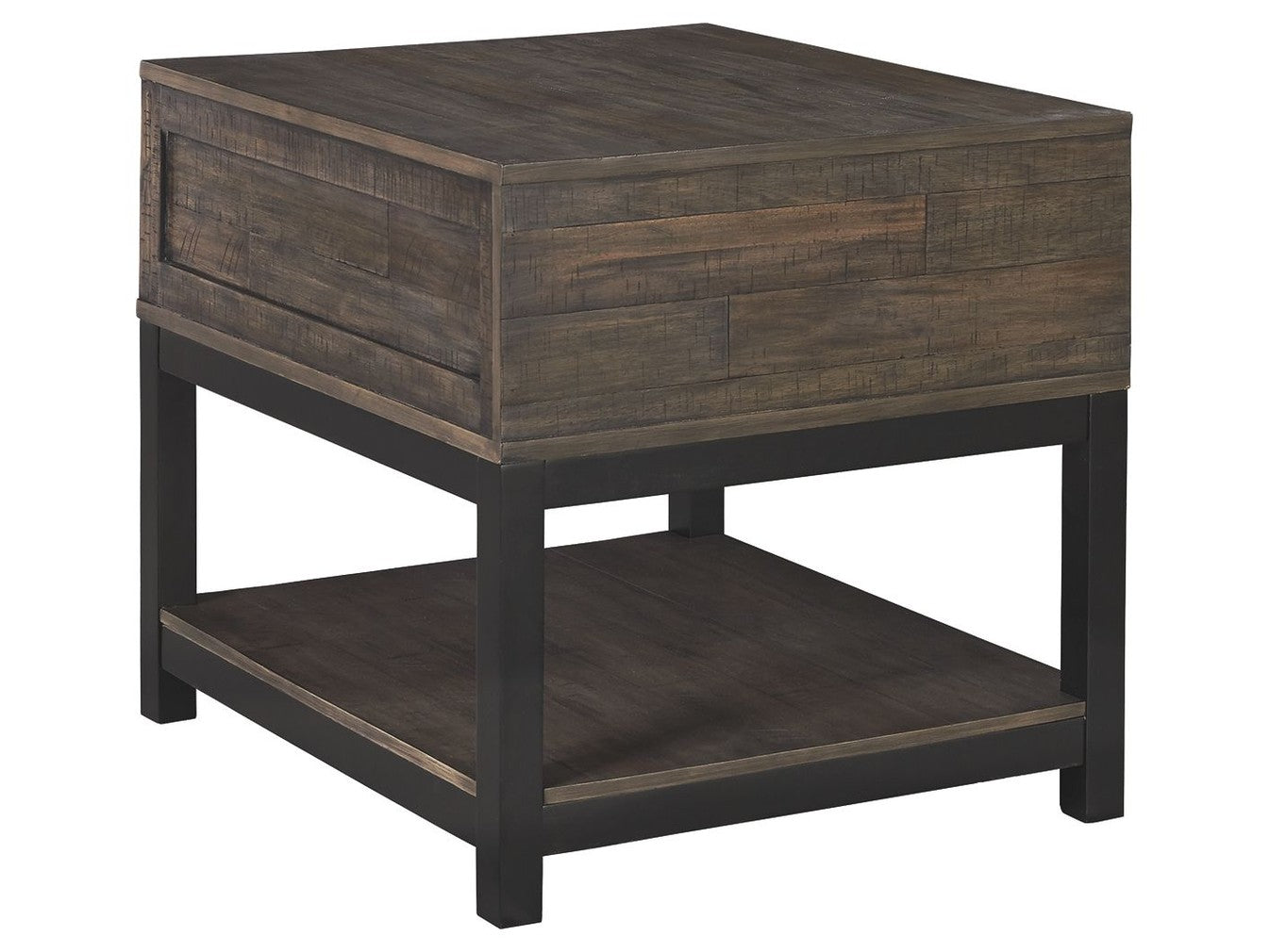 Johurst - Rectangular End Table - Grayish Brown