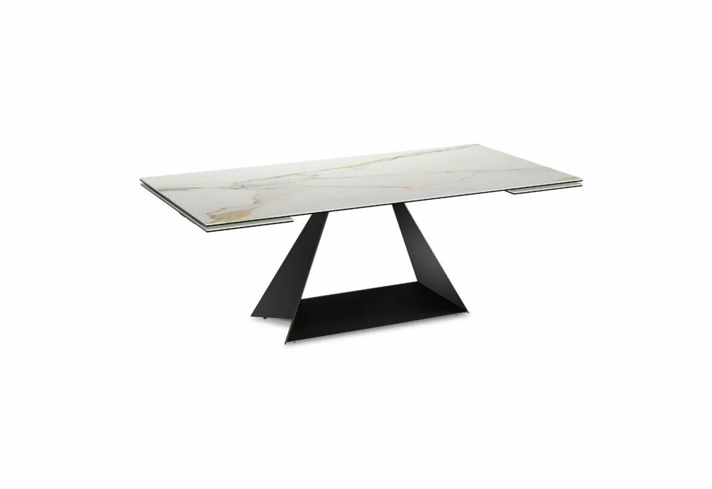 Elite Modern Prism Ceramic Top Extension Table