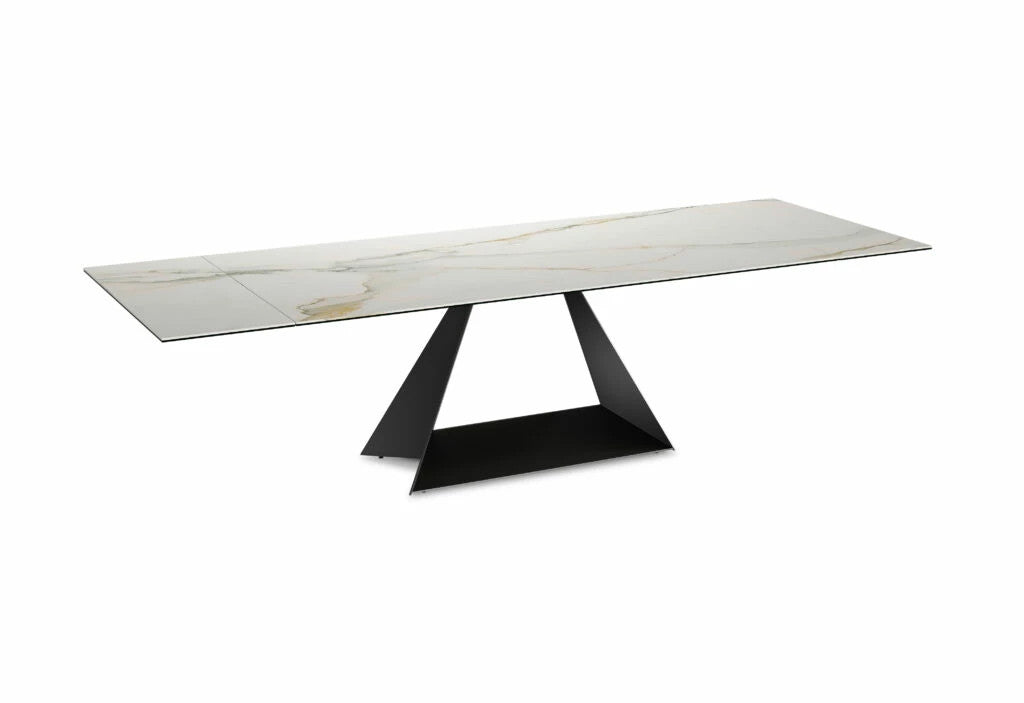Elite Modern Prism Ceramic Top Extension Table