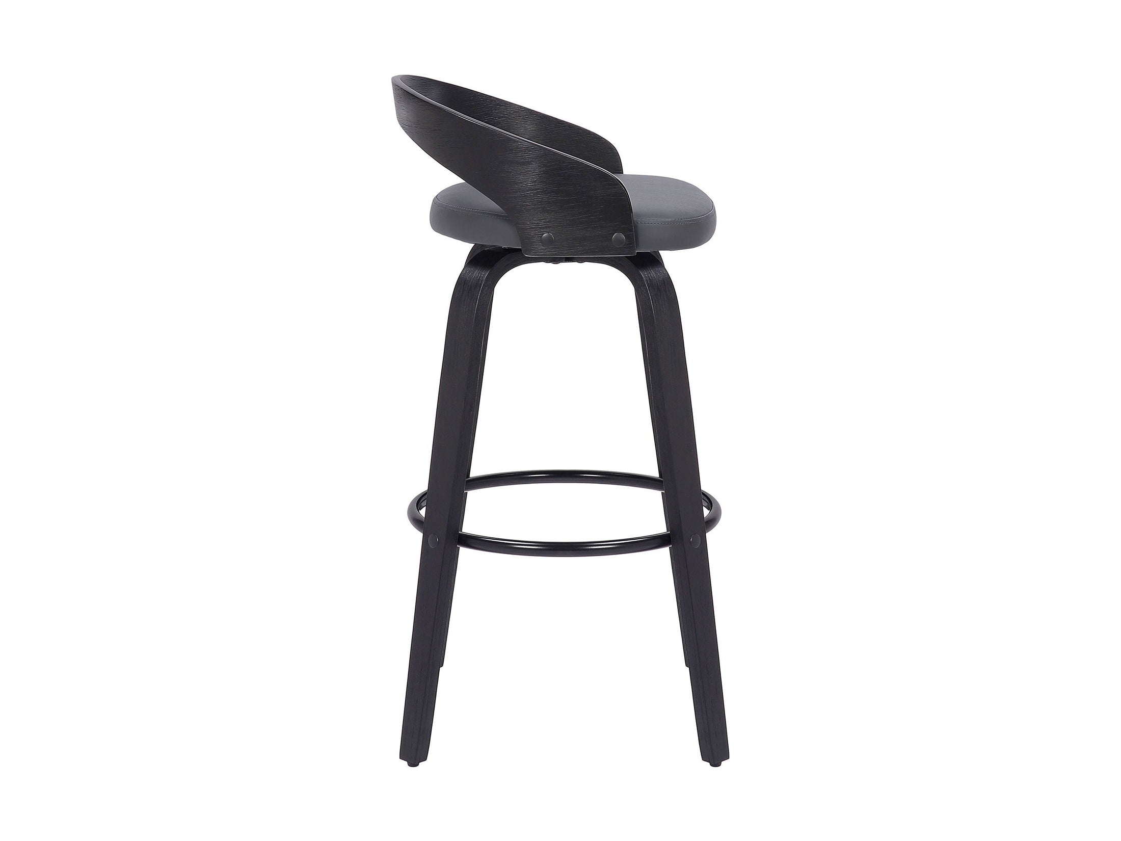 Sonia - 26" Counter Height Swivel Bar Stool - Black Wood