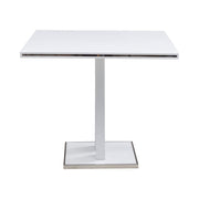 Amanda - Modern Contemporary Square Wood 42" Pedestal Base Dining Table Seats Up To 4 - White
