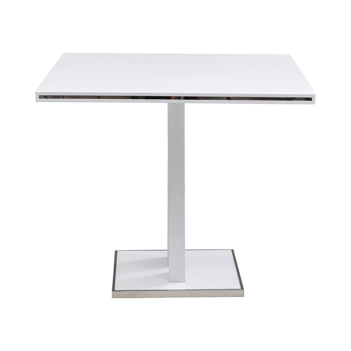 Amanda - Modern Contemporary Square Wood 42" Pedestal Base Dining Table Seats Up To 4 - White