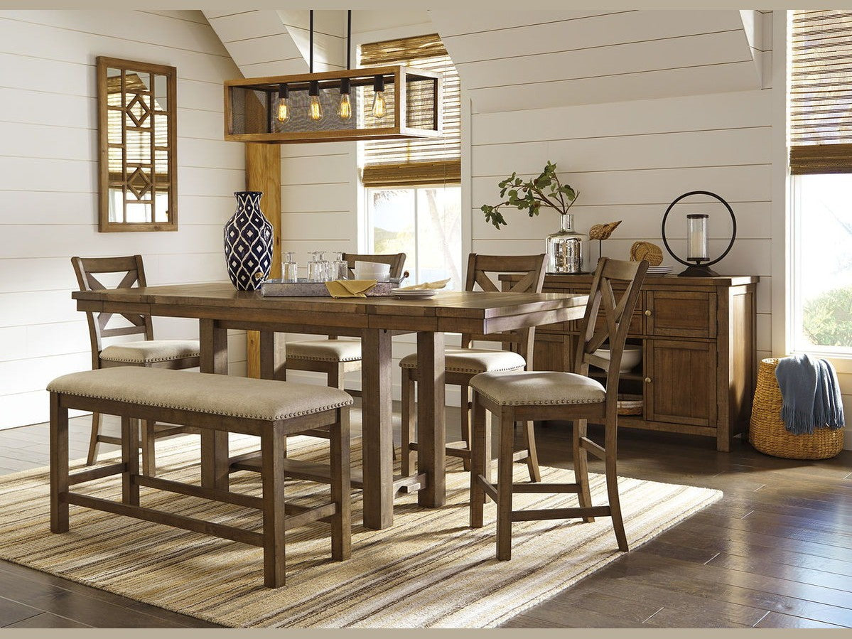 Moriville - Rectangular Dining Table Set - Counter Height