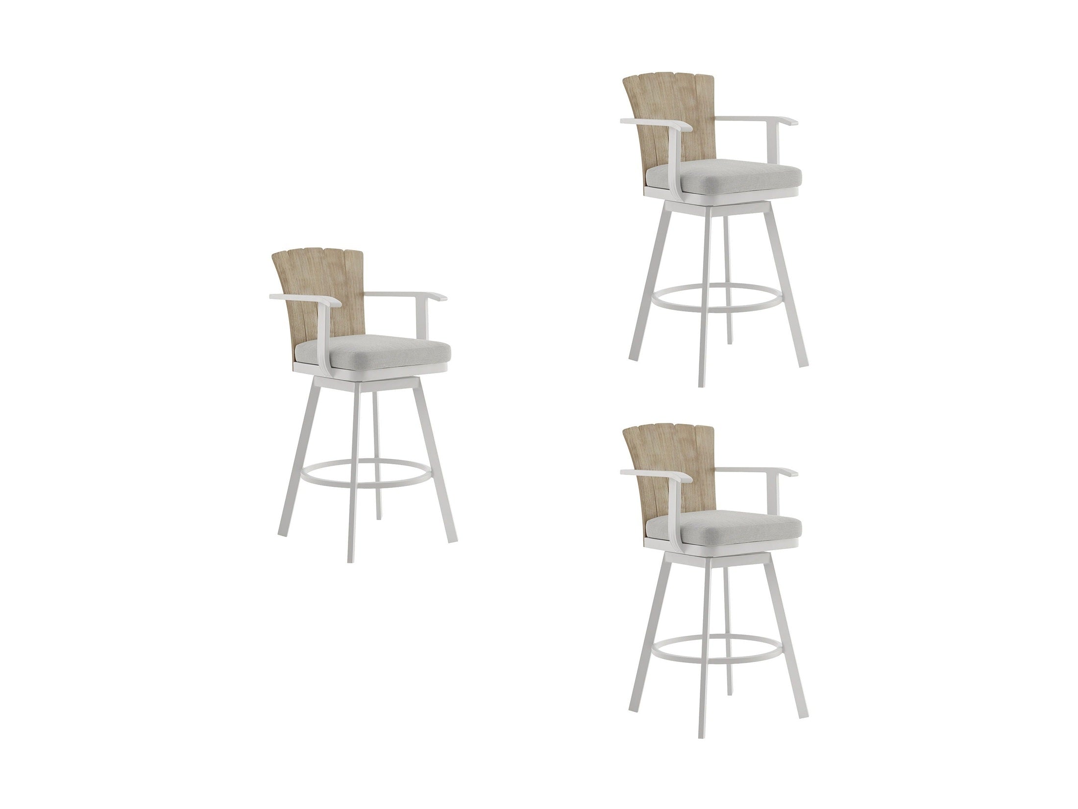 Hazel - Outdoor Patio Swivel Counter Stool Set