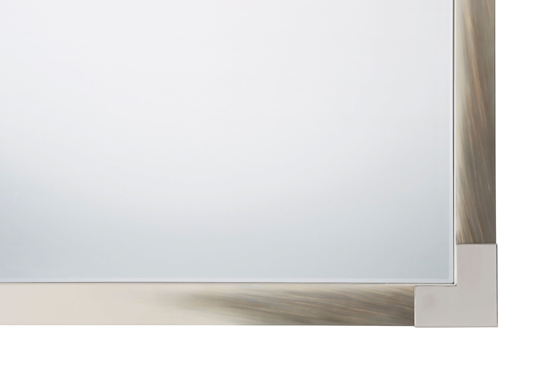 Theodore Alexander Cutting Edge Floor Mirror, Longhorn White