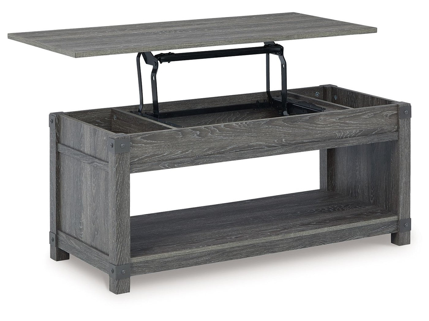 Freedan - Rect Lift Top Cocktail Table - Grayish Brown