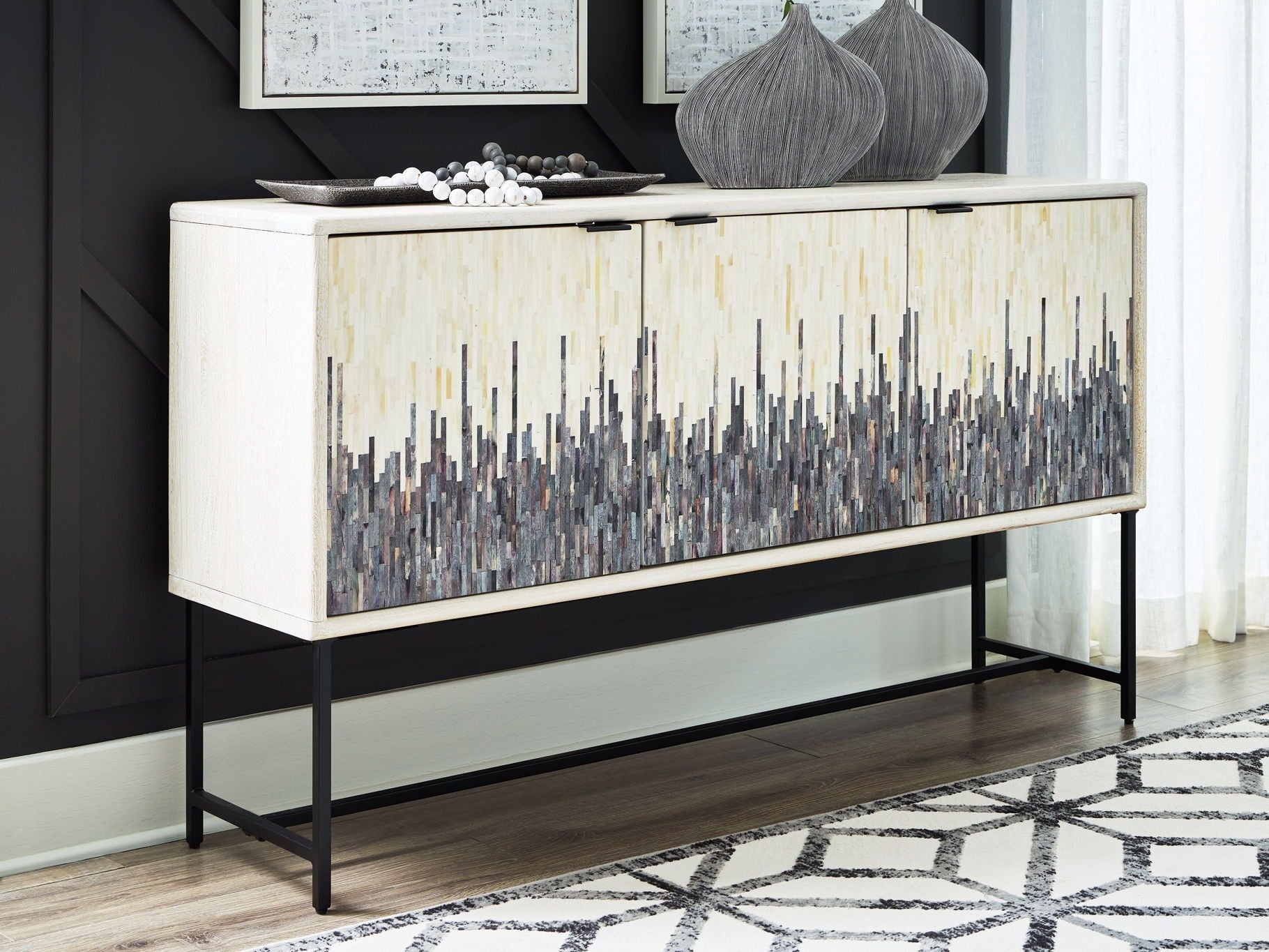 Freyton - Accent Cabinet - White / Gray