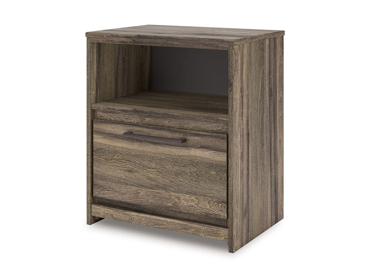 Elbrim - One Drawer Night Stand - Brown