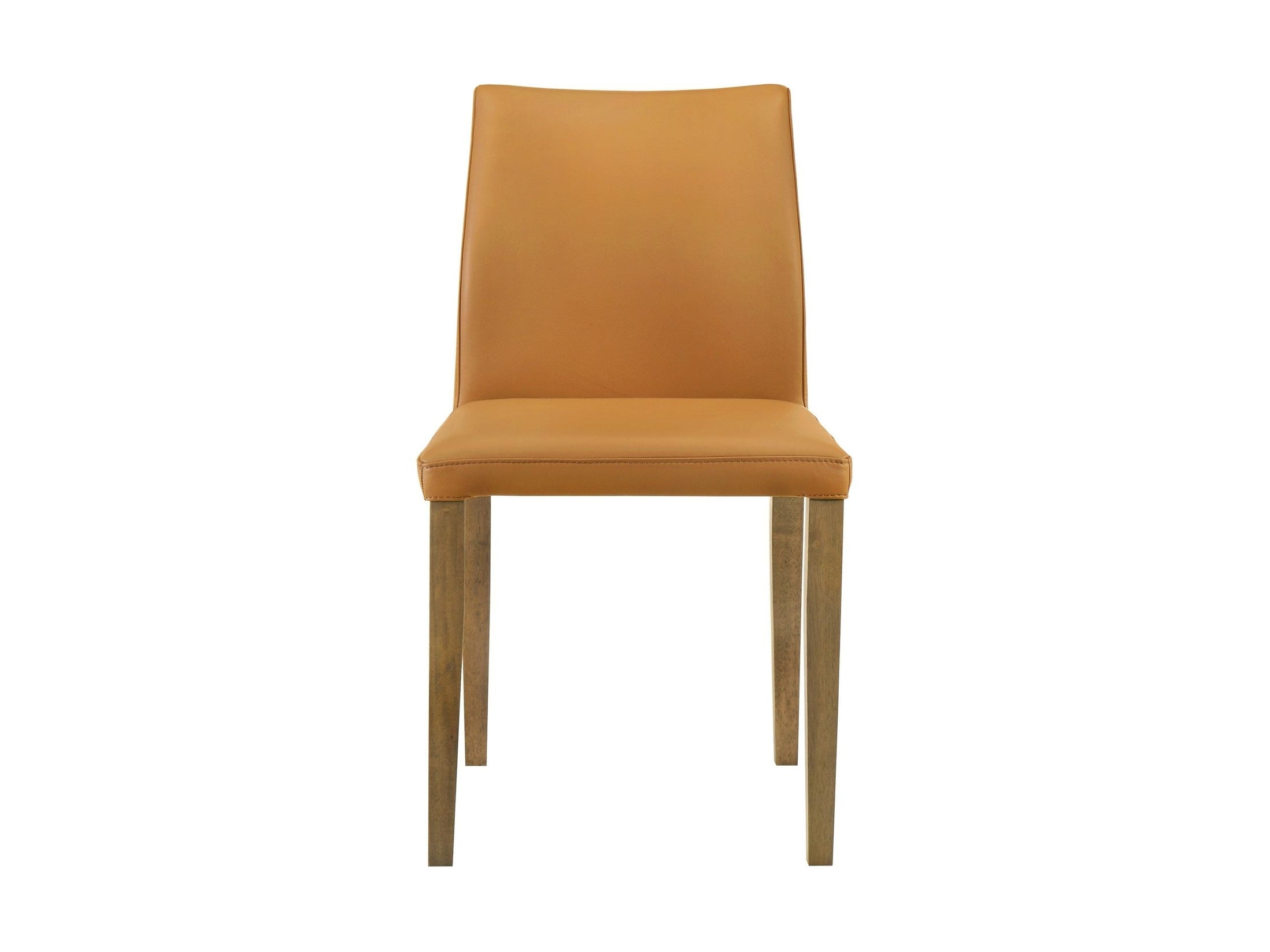 Elyza - Full Back Top Grain Leather Upholstered Wood Dining Chairs (Set of 2)
