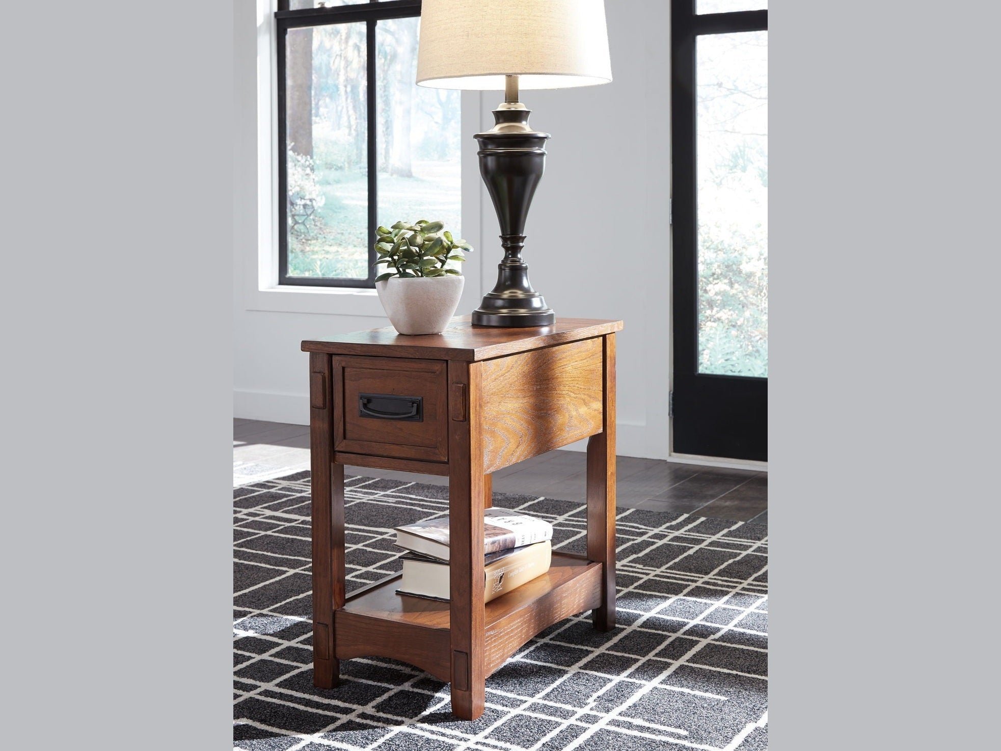 Breegin - Chair Side End Table - 1 Drawer - Brown