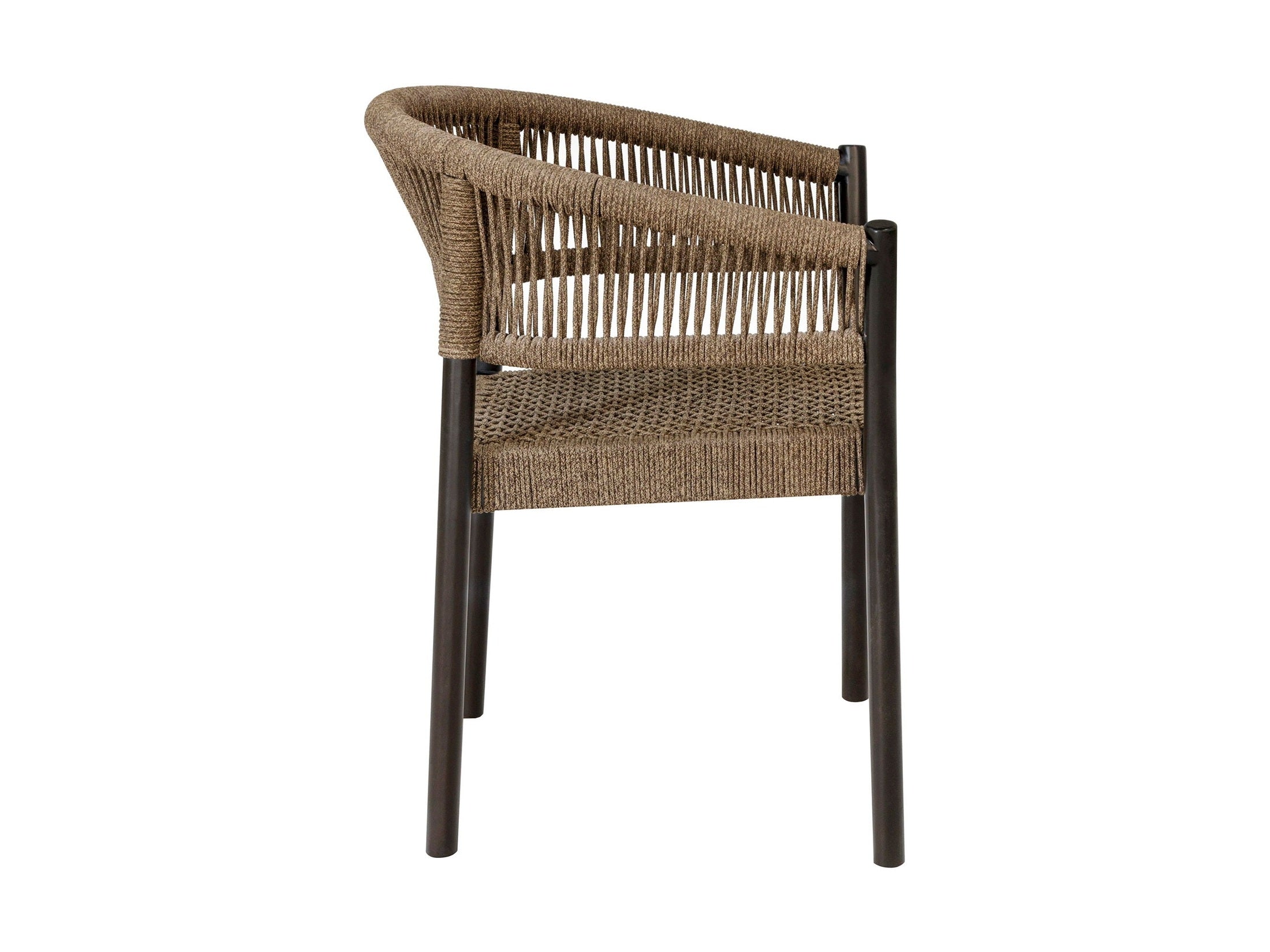 Doris - Outdoor Patio Dining Chair (Set of 2) - Dark Eucalyptus / Truffle