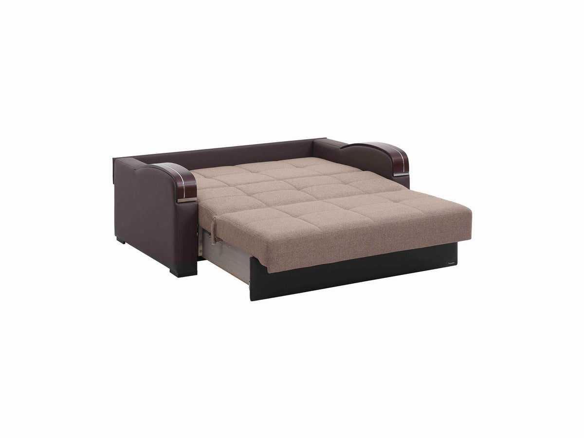 Ottomanson Sleep Plus - Upholstered Convertible Loveseat With Storage