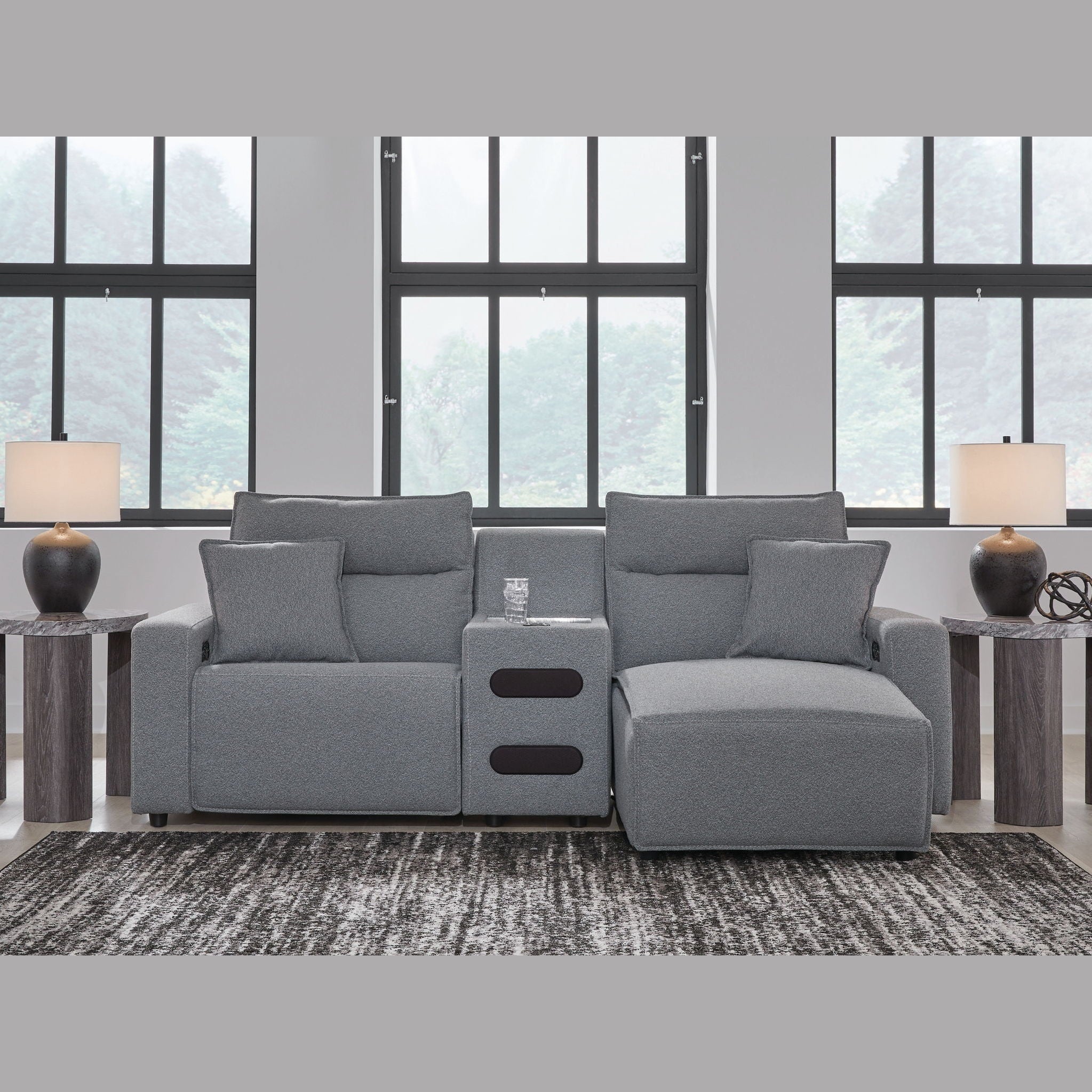 Modmax II - Reclining Sectional - Salt And Pepper