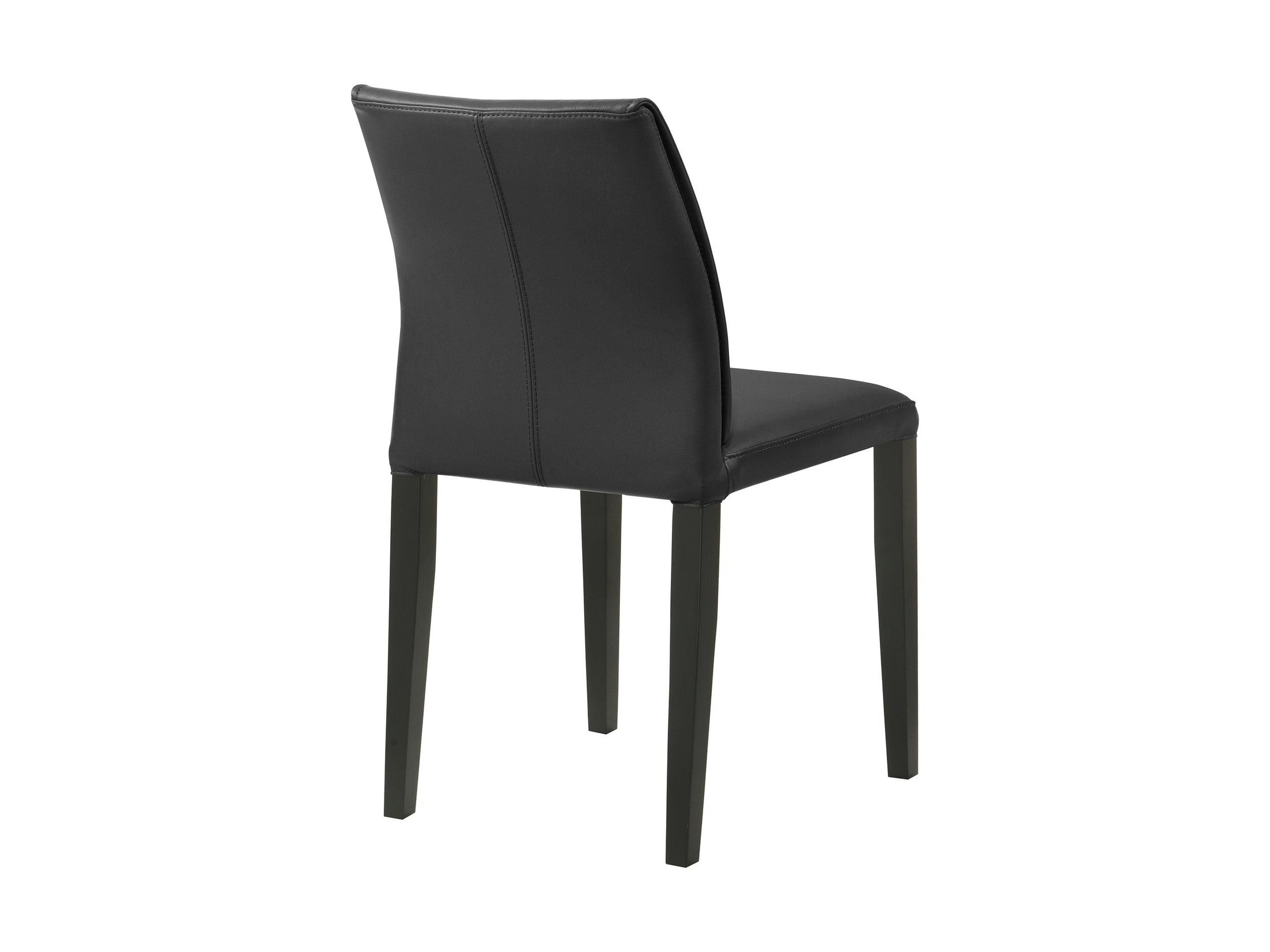 Velena - Full Back Top Grain Leather Upholstered Wood Dining Chairs (Set of 2) - Black
