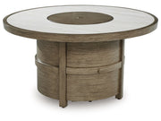 Rainier Ranch - Round Fire Pit Table - Beige