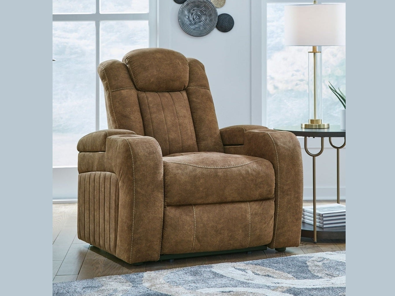 Wolfridge - Power Recliner/Adj Headrest - Brindle