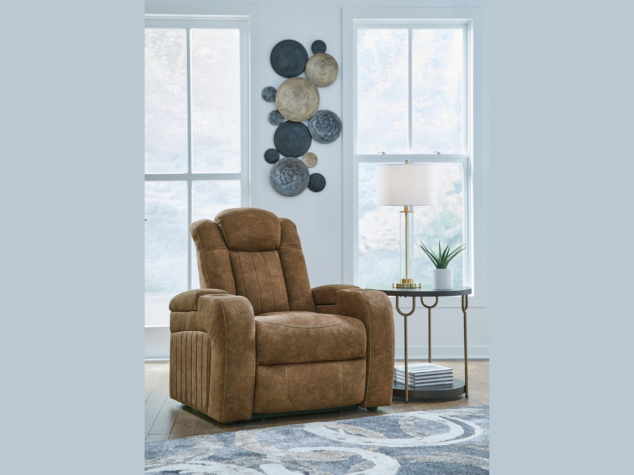 Wolfridge - Power Recliner/Adj Headrest - Brindle