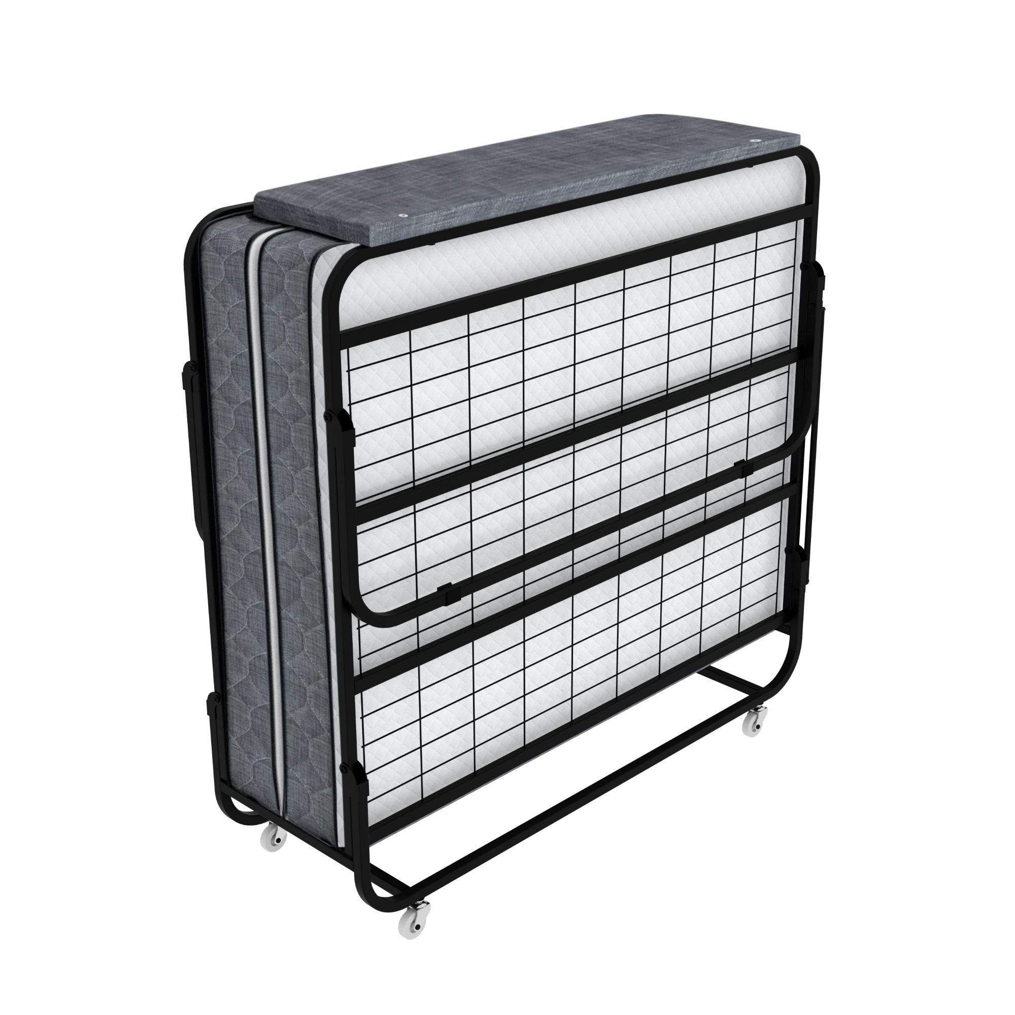 Vito - Double Size Folding Bed - Dark Gray / White