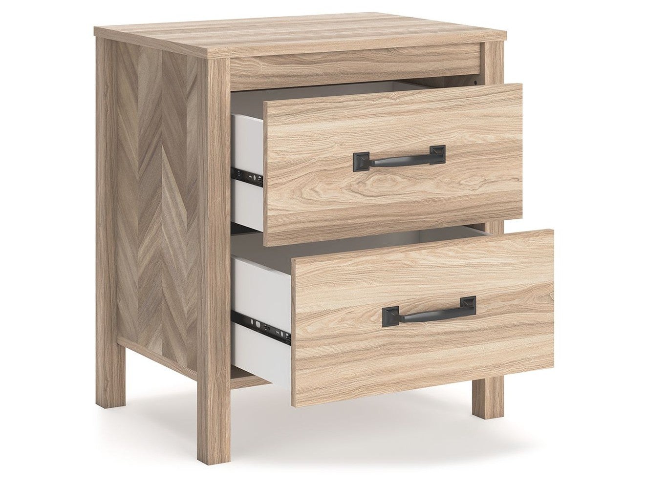Battelle - Two Drawer Night Stand - Tan