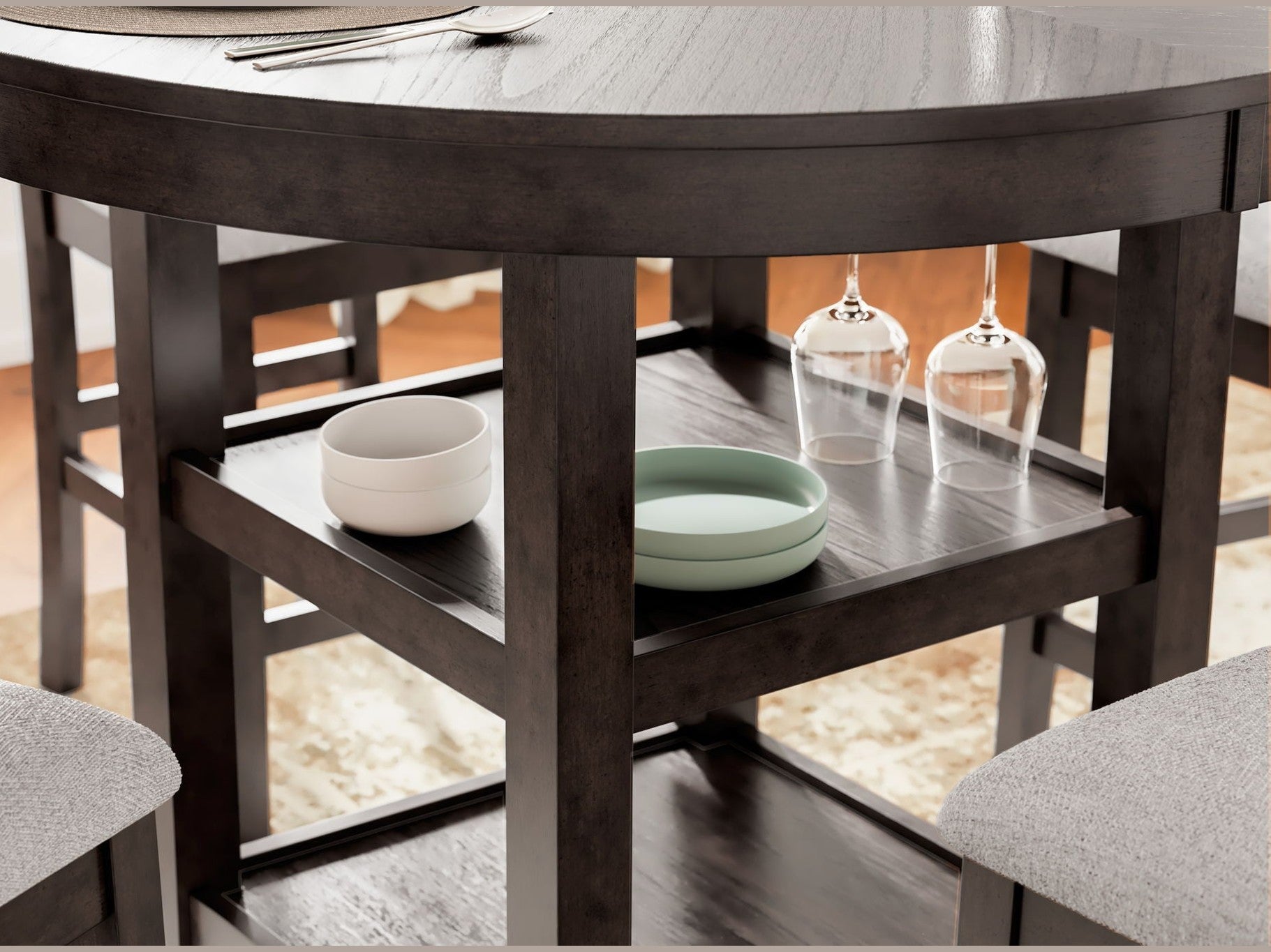 Langwest - Dining Room Counter Table Set (Set of 5) - Brown
