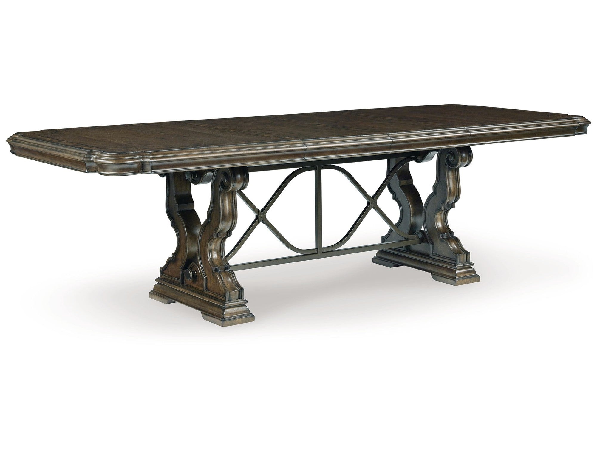 Maylee - 11 Pc. - Dining Extension Table, 4 Side Chairs, 2 Arm Chairs, Storage Bench, Buffet And Hutch - Dark Brown