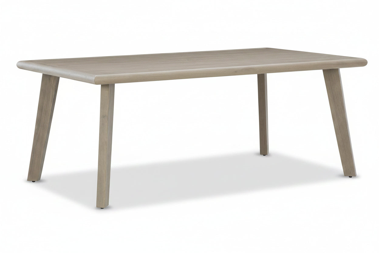 Beige outdoor table on a white background