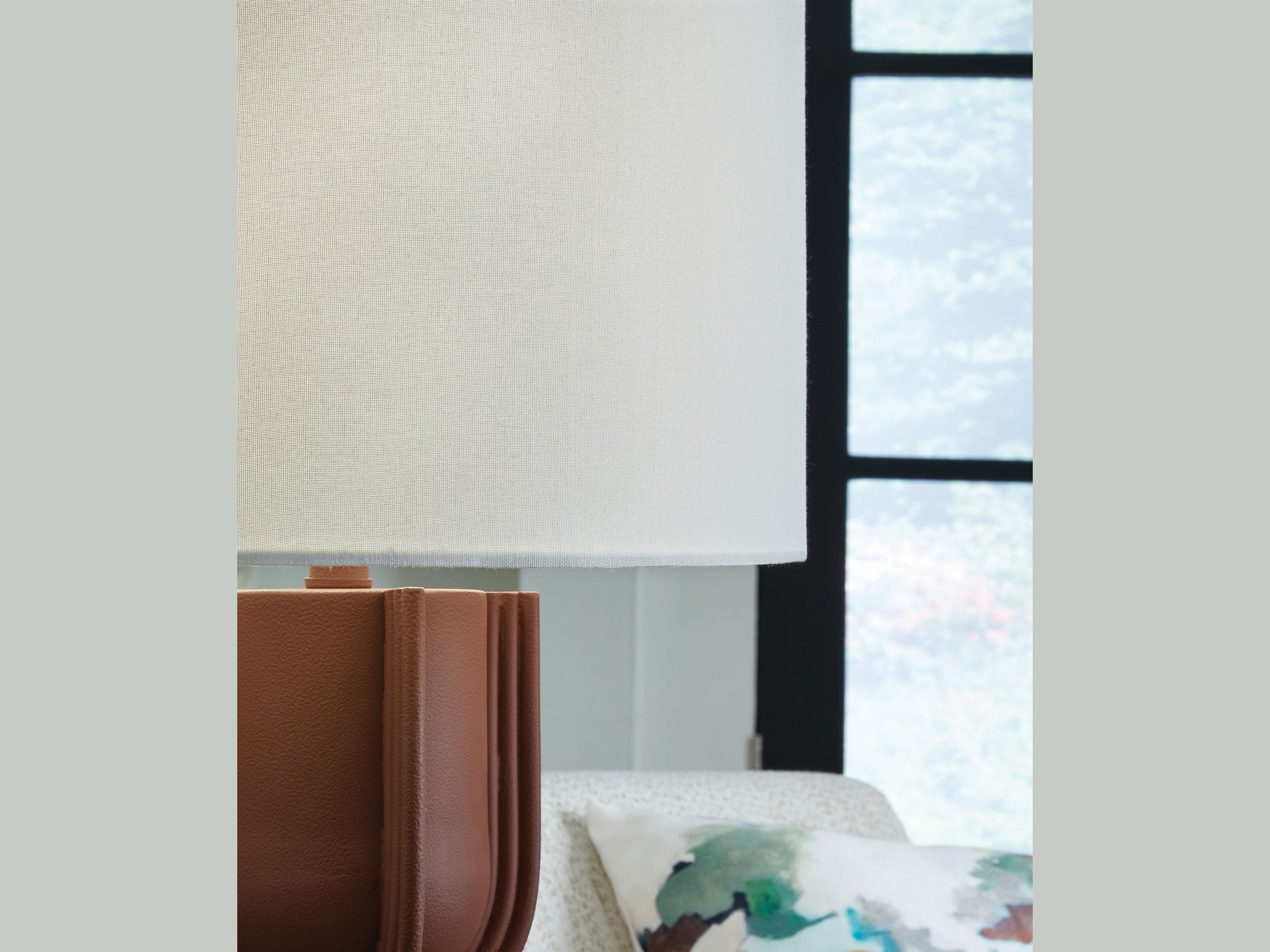 Rowandale - Metal Table Lamp - Brick Red