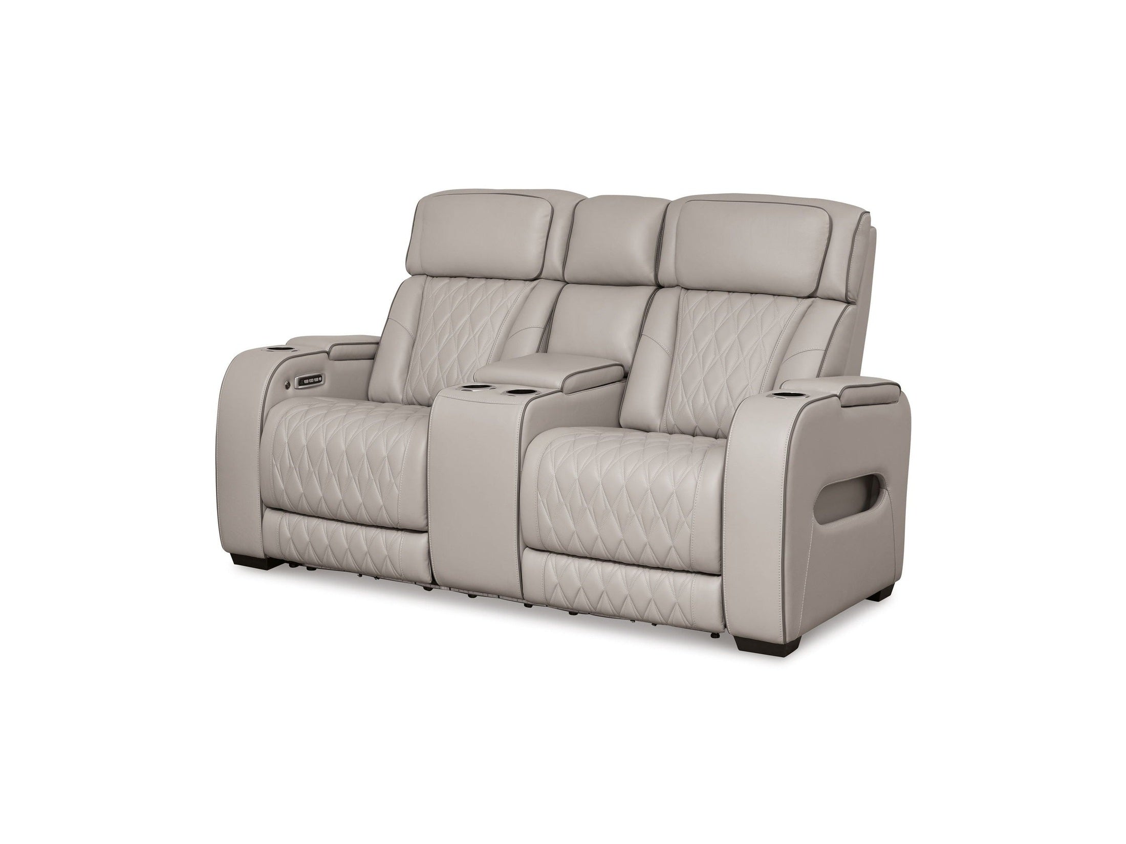 Boyington - Power Reclining Loveseat With Console/Adj Hdrst