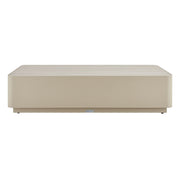 Pavilion - Powder Coated Metal Rectangle Outdoor Coffee Table With Sintered Stone Table Top - Natural