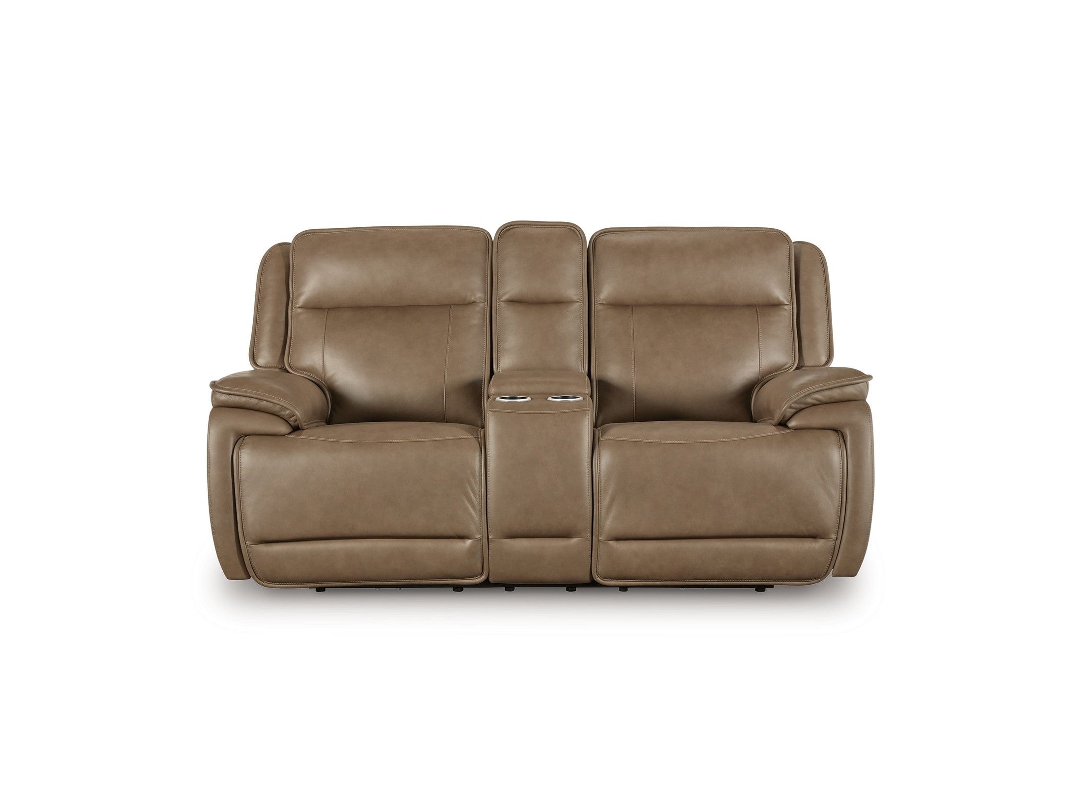 Glencroft - Power Reclining Loveseat With Console / Adjustable Headrest - Sahara