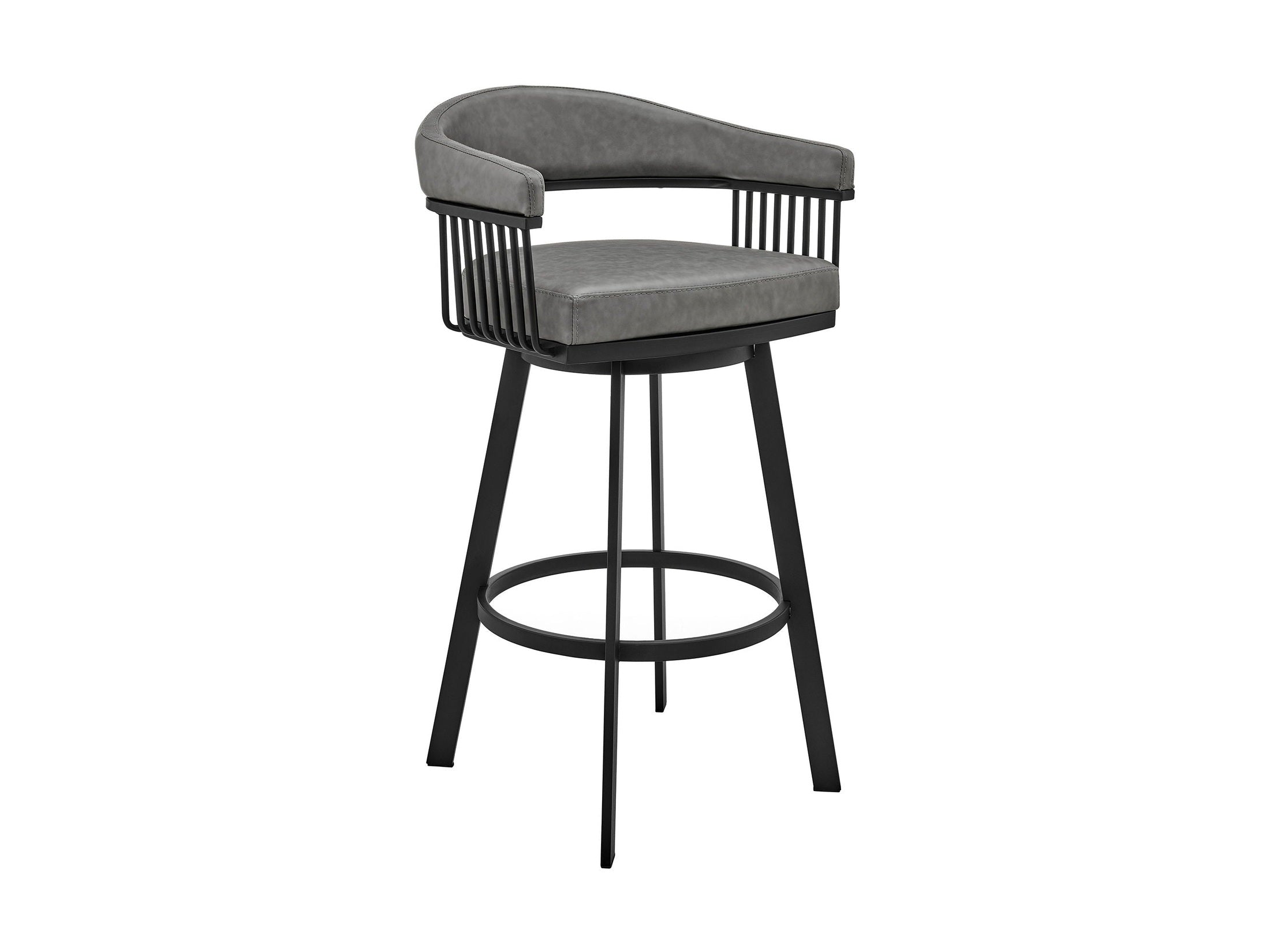 Bronson - Swivel Bar Stool - Black Finish