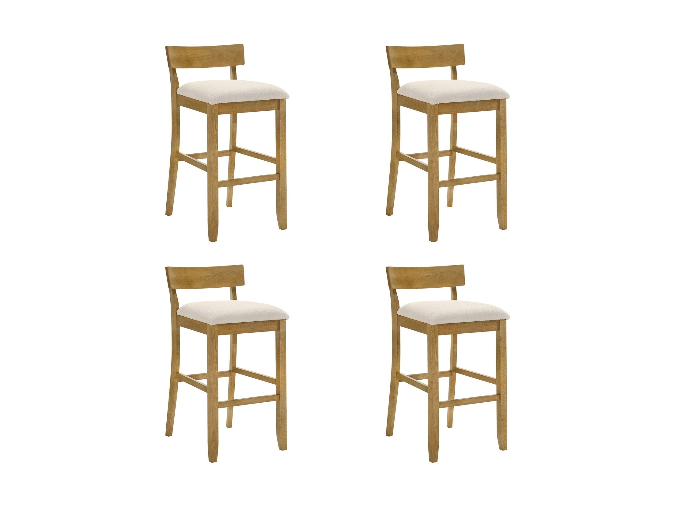 Merie - Modern Transitional Wood Bar Height Kitchen Bar Stool