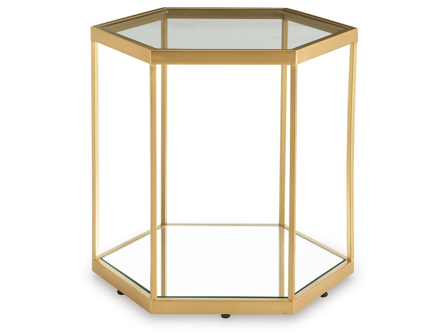 Veerwick - Accent Cocktail Table - Gold Finish
