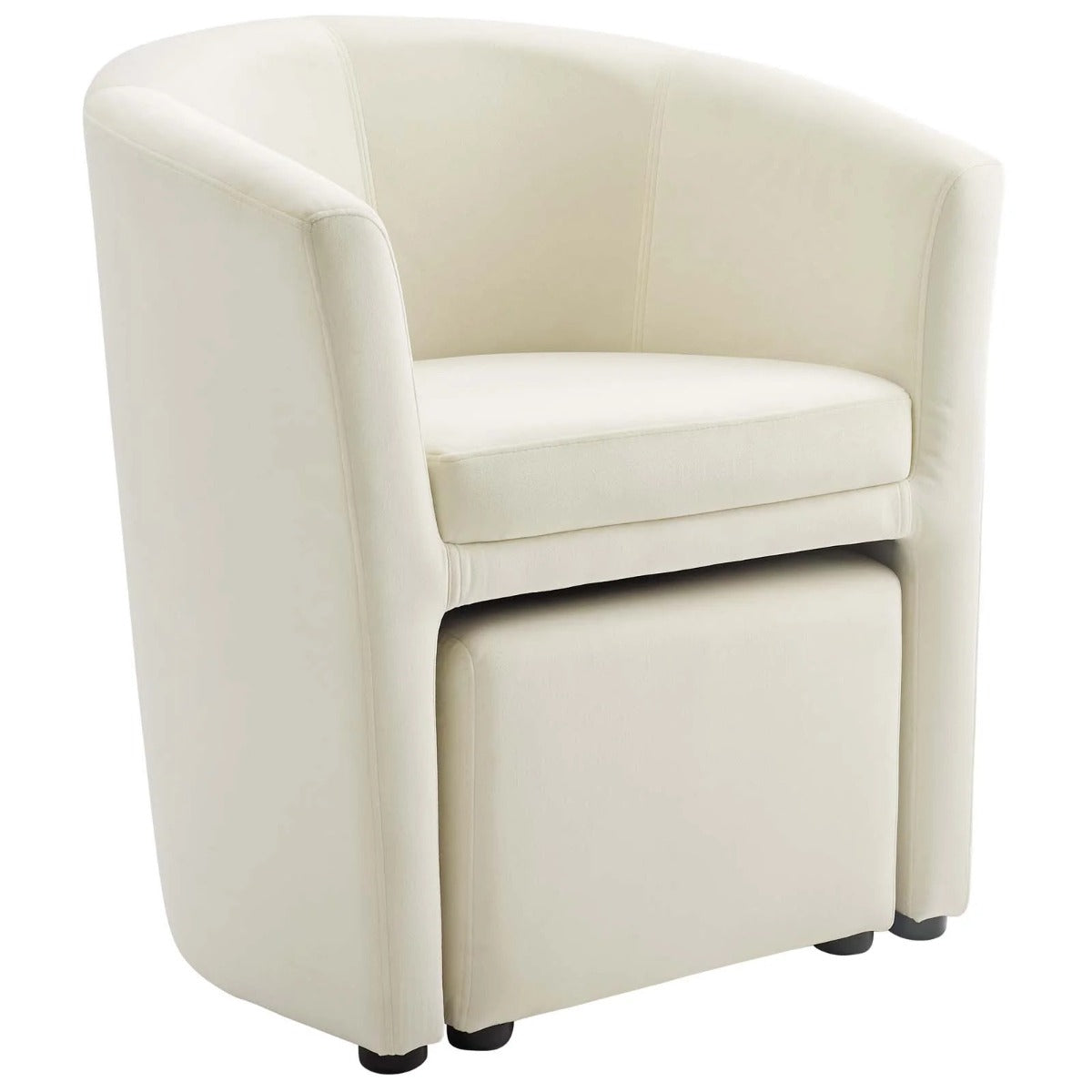 Modway Divulge Performance Velvet Arm Chair and Ottoman SetS