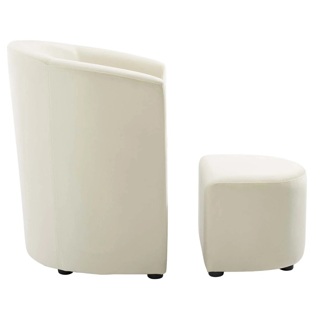 Modway Divulge Performance Velvet Arm Chair and Ottoman SetS