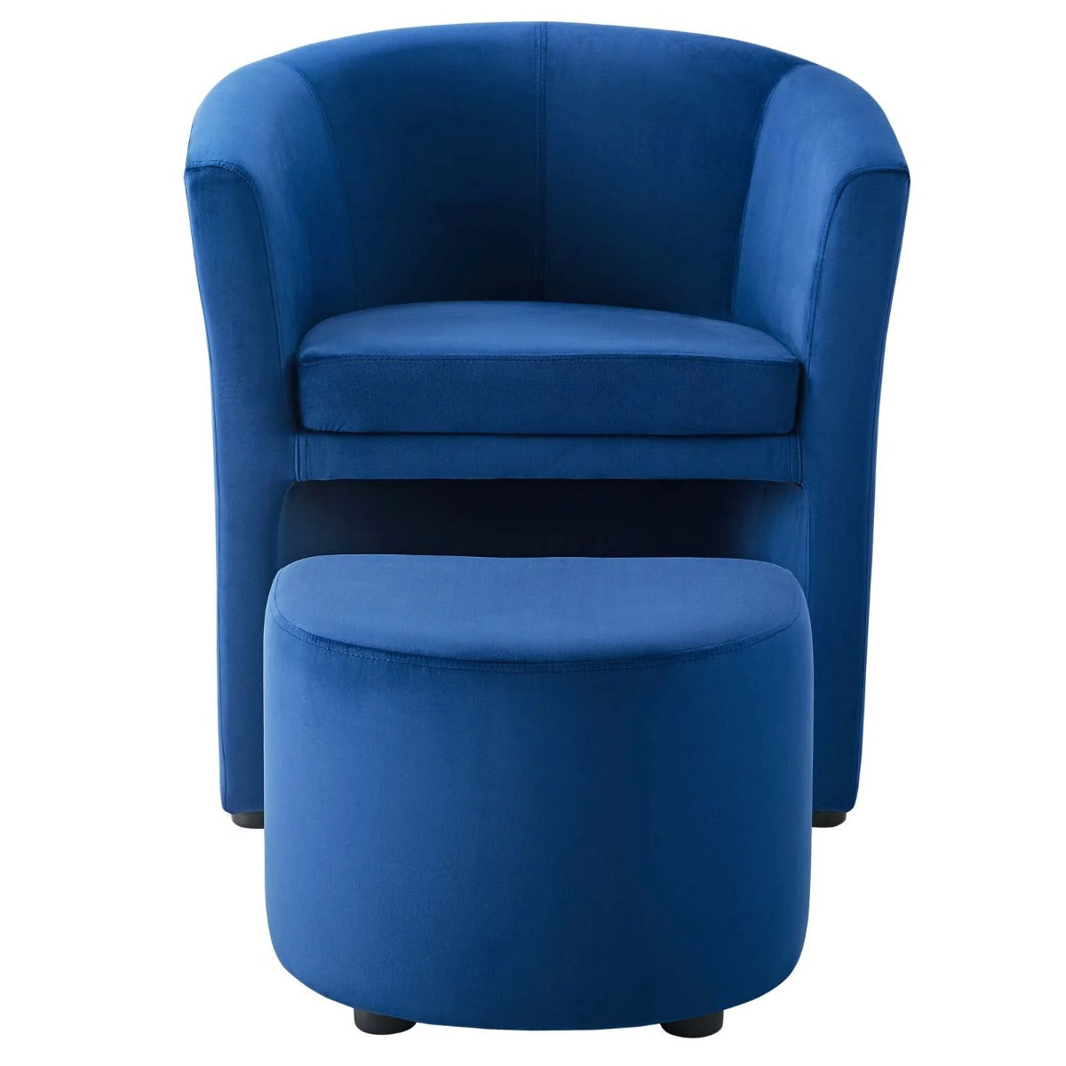 Modway Divulge Performance Velvet Arm Chair and Ottoman SetS