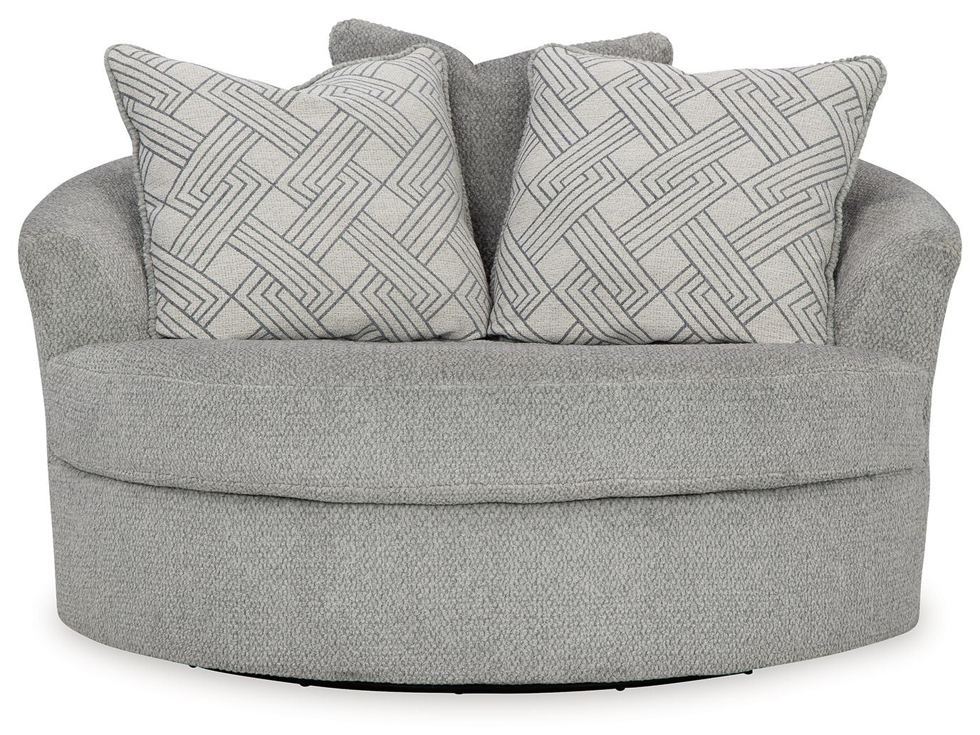 Casselbury - Oversized Swivel Accent Chair - Cement