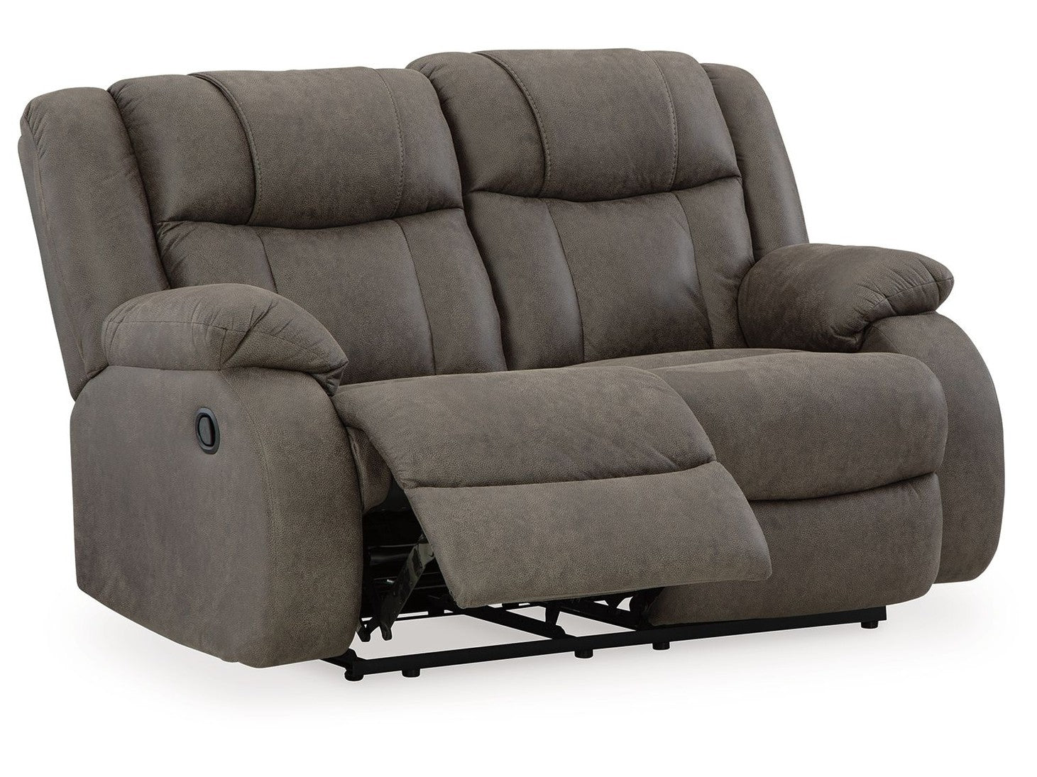 First Base - Reclining Loveseat - Gunmetal