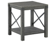 Freedan - Square End Table - Grayish Brown