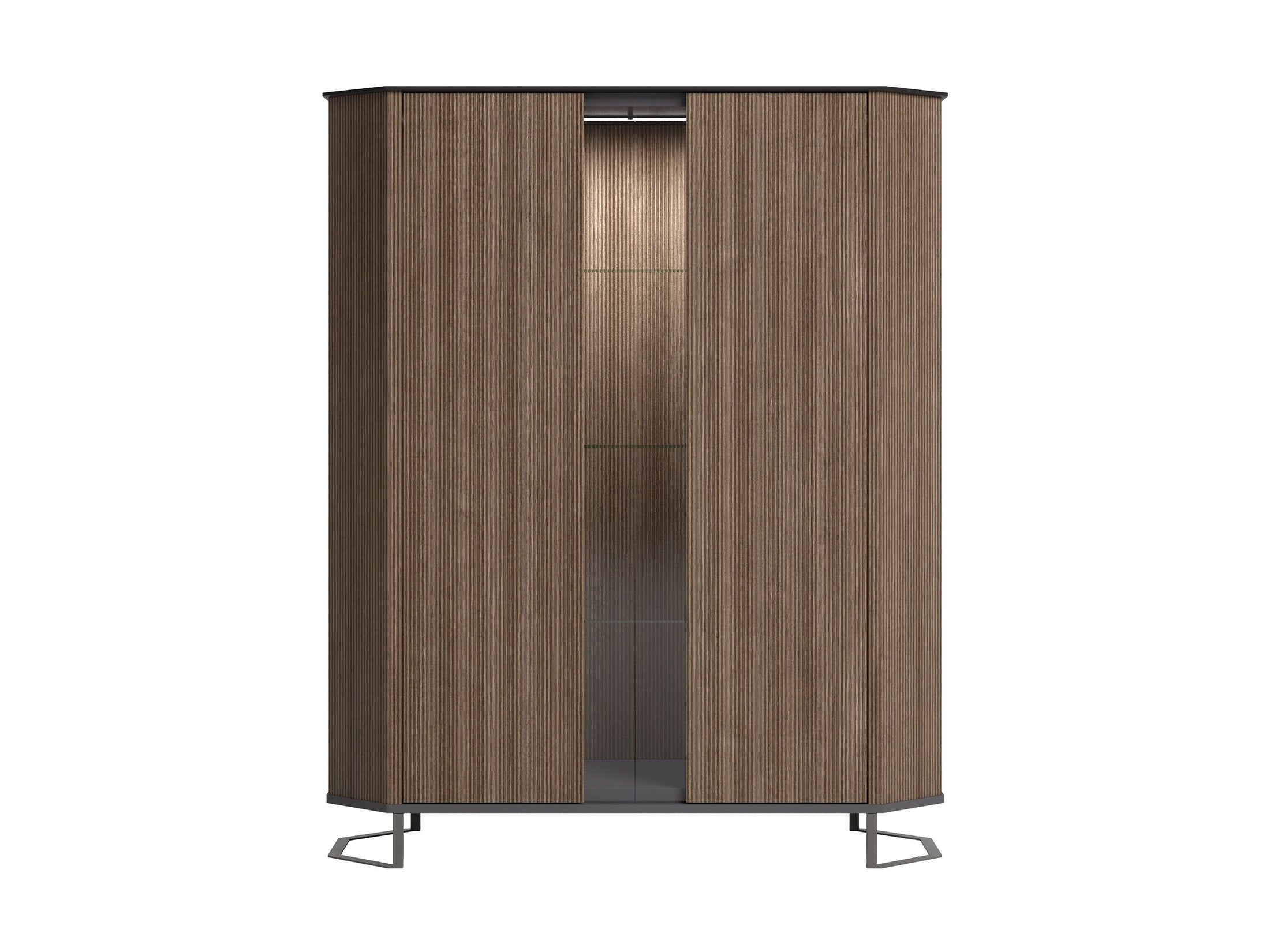 Hexagon - 2 Door Cabinet - Dark Brown