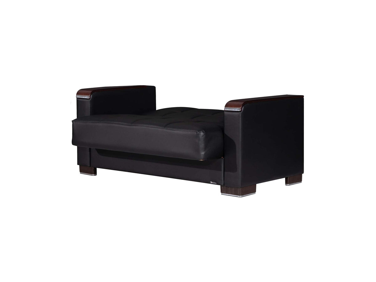 Ottomanson Armada X - Upholstered Convertible Wood Trimmed Loveseat With Storage