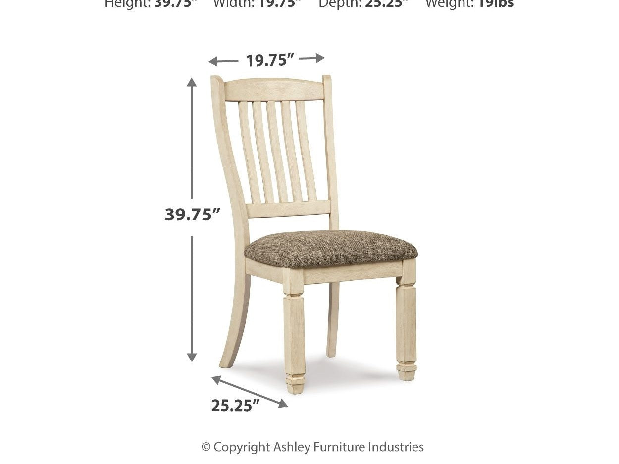 Bolanburg - Dining UPH Side Chair (Set of 2) - Rake Back - Brown / Beige