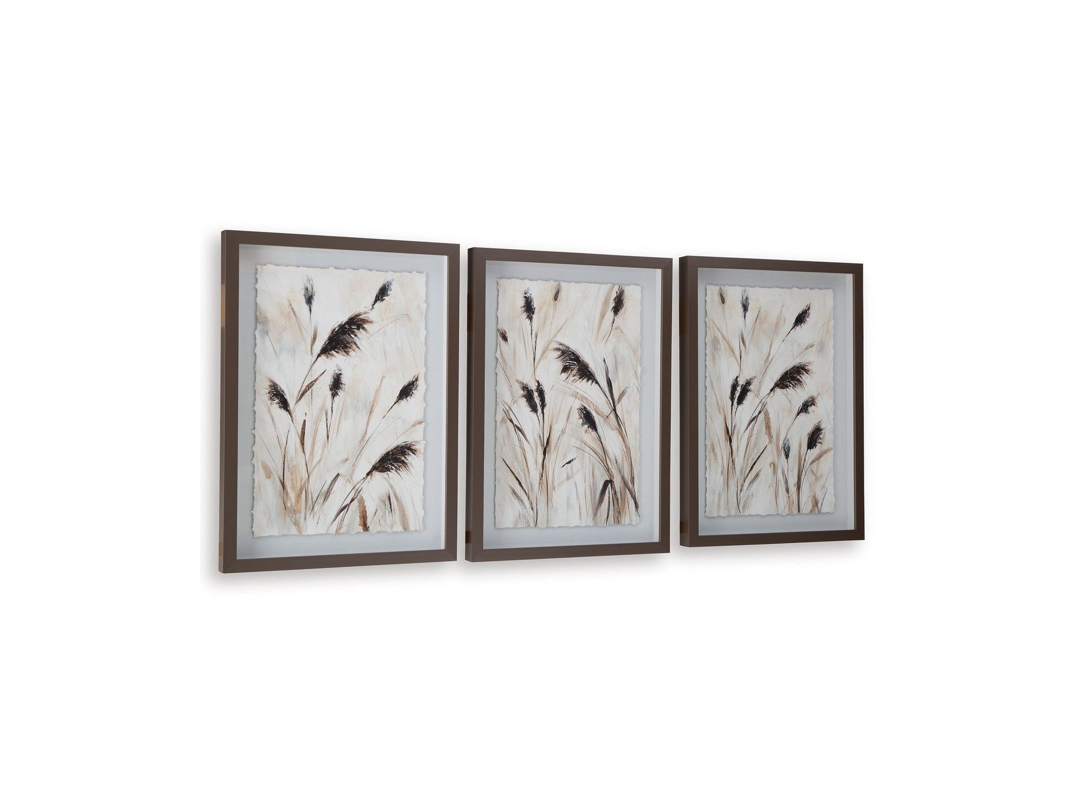Honslow - Wall Art Set (Set of 3) - Brown / Black / White
